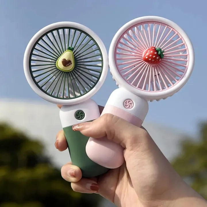 Brand Bytes Cute Handheld Fan Portable, Mini USB Hand Fan for Cooling, Small Electric Rechargeable Fan for Kids Childrens, Battery Operated Pocket Fan with Strong Power for Camping, Travel