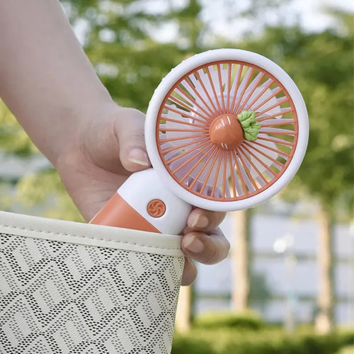 Brand Bytes Cute Handheld Fan Portable, Mini USB Hand Fan for Cooling, Small Electric Rechargeable Fan for Kids Childrens, Battery Operated Pocket Fan with Strong Power for Camping, Travel
