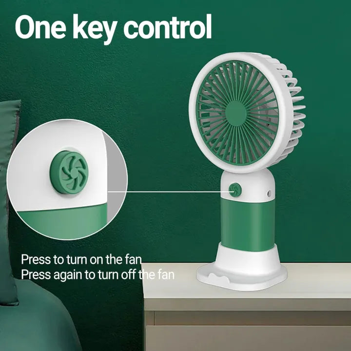 Brand Bytes Cute Handheld Fan Portable, Mini USB Hand Fan for Cooling, Small Electric Rechargeable Fan for Kids Childrens, Battery Operated Pocket Fan with Strong Power for Camping, Travel